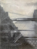 Salvaged painting on canvas from Sanctuary of Dreams: Week Seven Painting shadow box by Stacy Stewart Smith Front view.