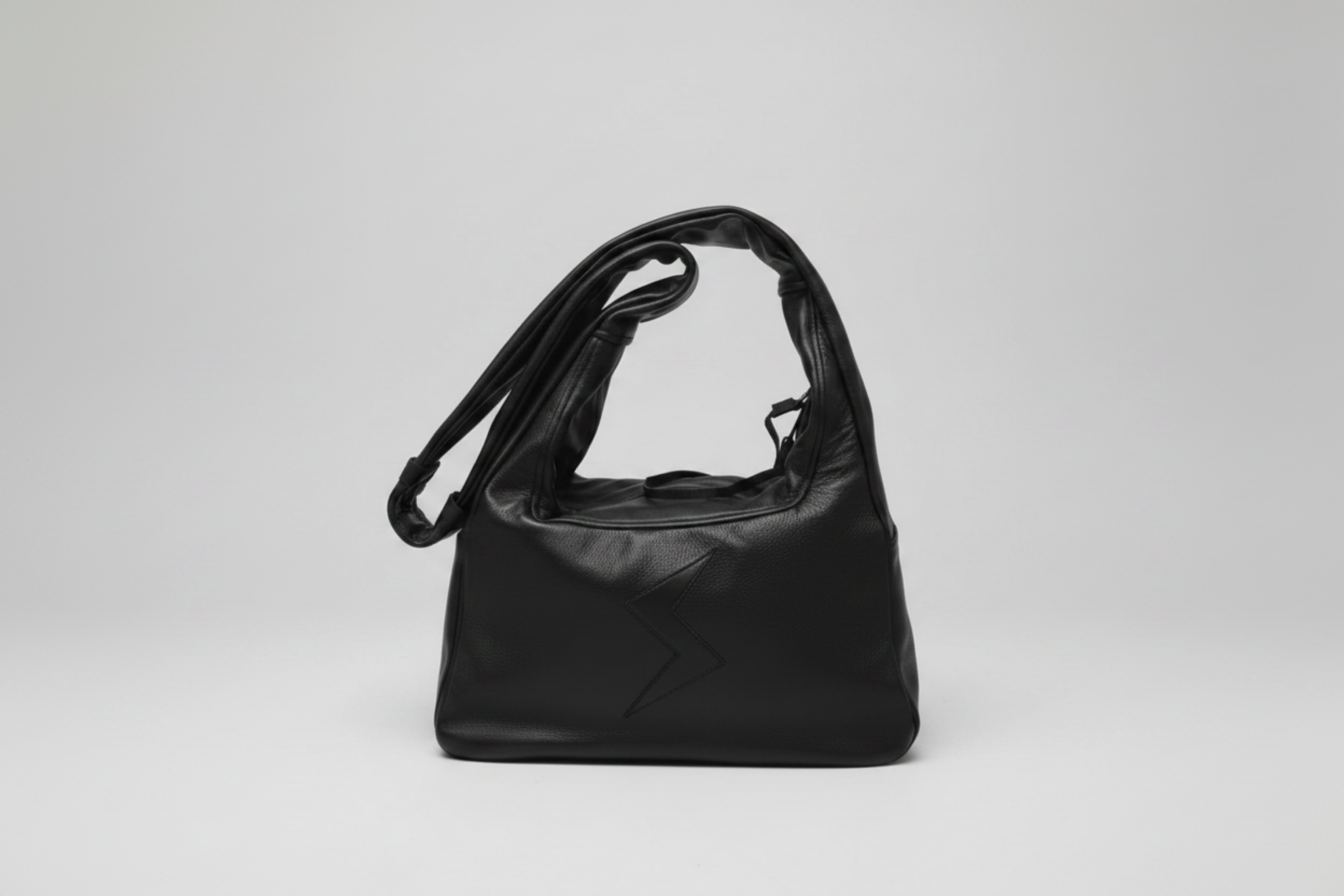 Stacy Stewart Smith Men's Trapezoid Leather Messenger Bag — Geometric Design, Maximum Interior Space
