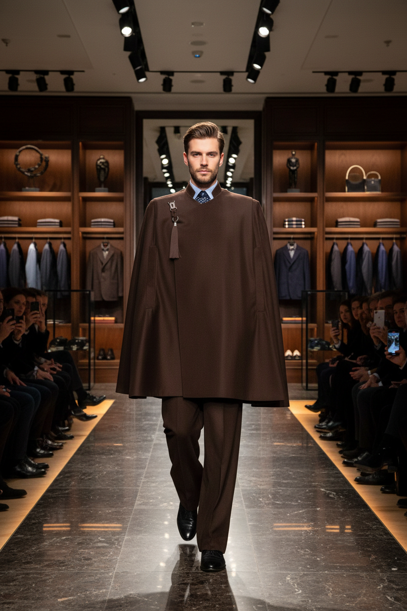 Stacy Stewart Smith Men's Suede Paris Opera Cape