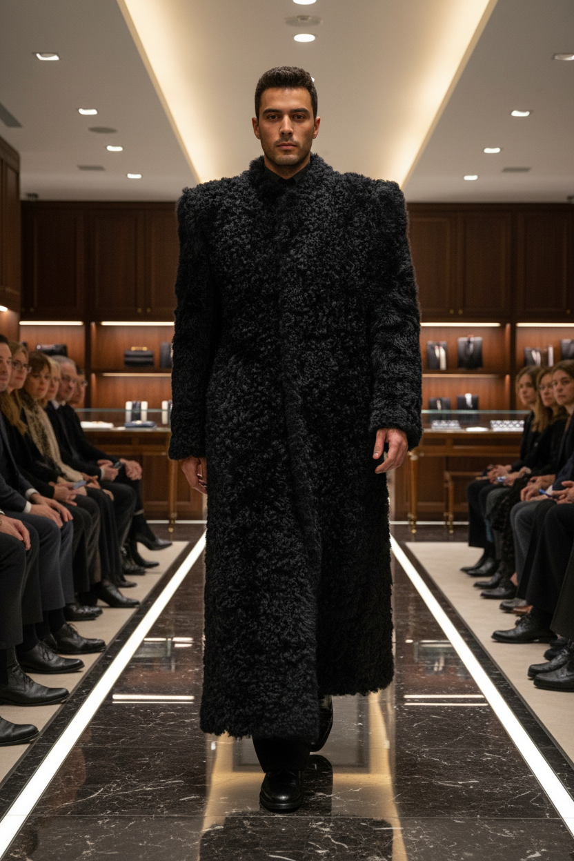 Stacy Stewart Smith Men's Bishop Shearling Coat