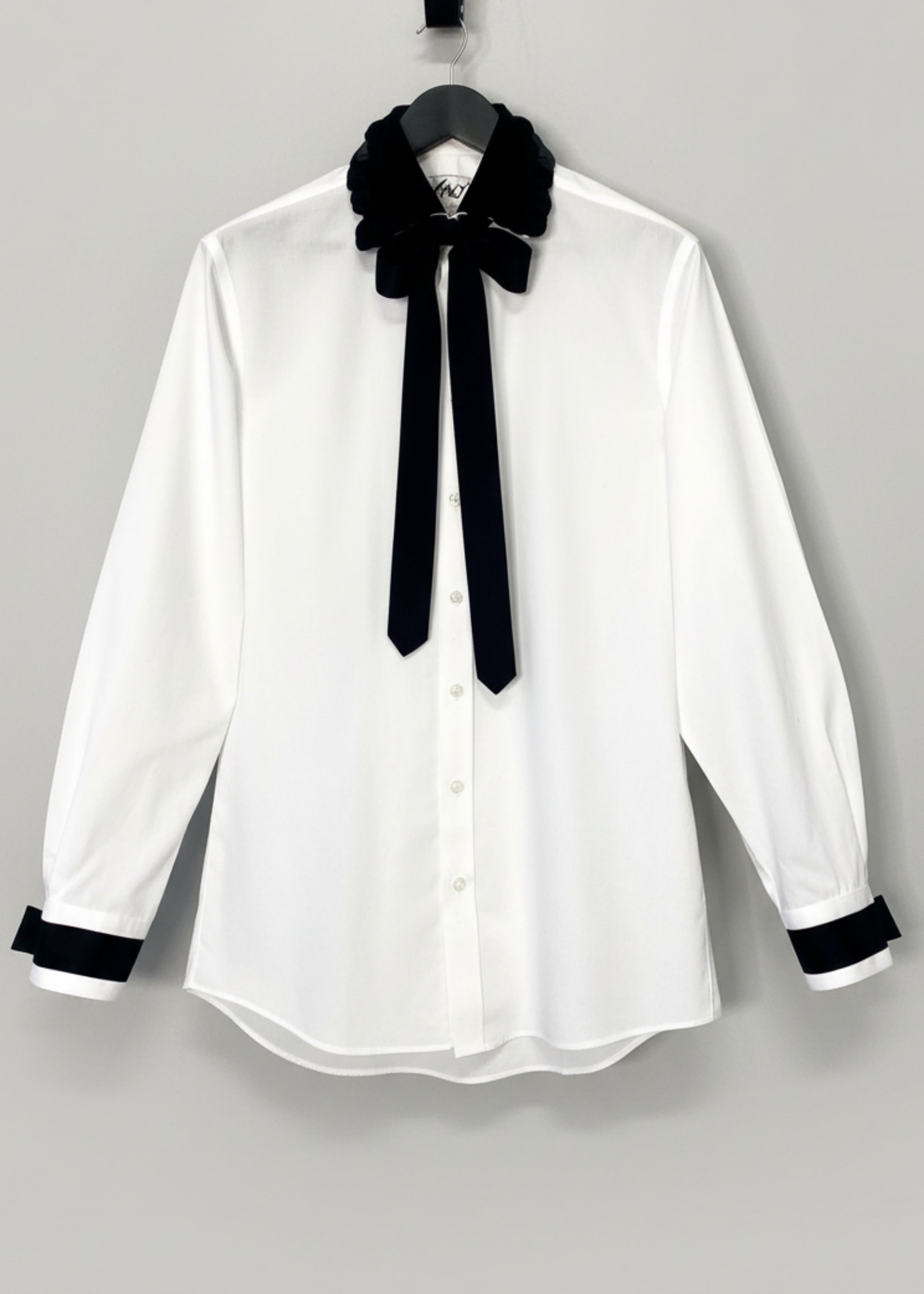 Stacy Stewart Smith Men's Leviathan Scales Western Tuxedo Shirt on hanger 6'3" front view.