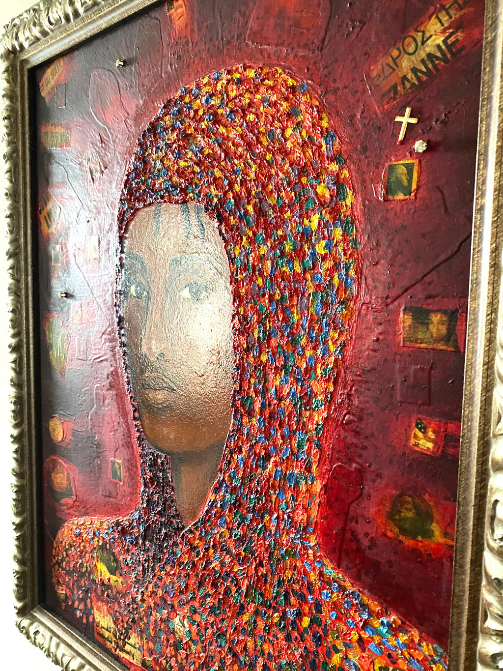 The Anointing, 2002 Oil and Mixed Media Found Objects on Canvas Stacy Stewart Smith
