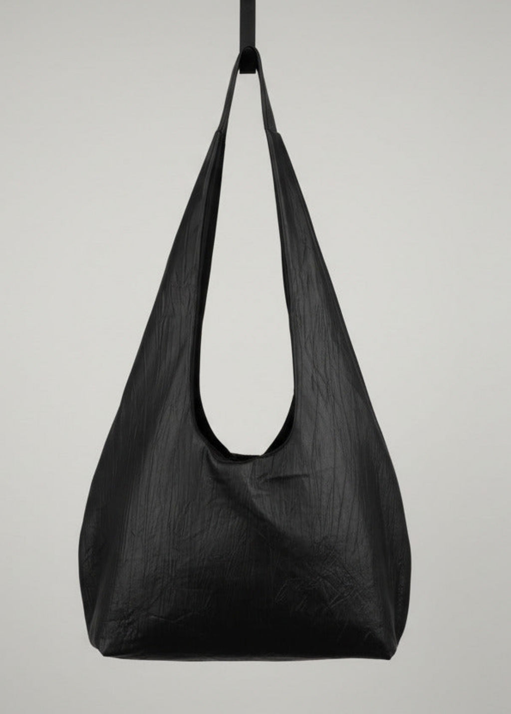 Stacy Stewart Smith Euclidean Space Crinkled Leather Messenger Bag