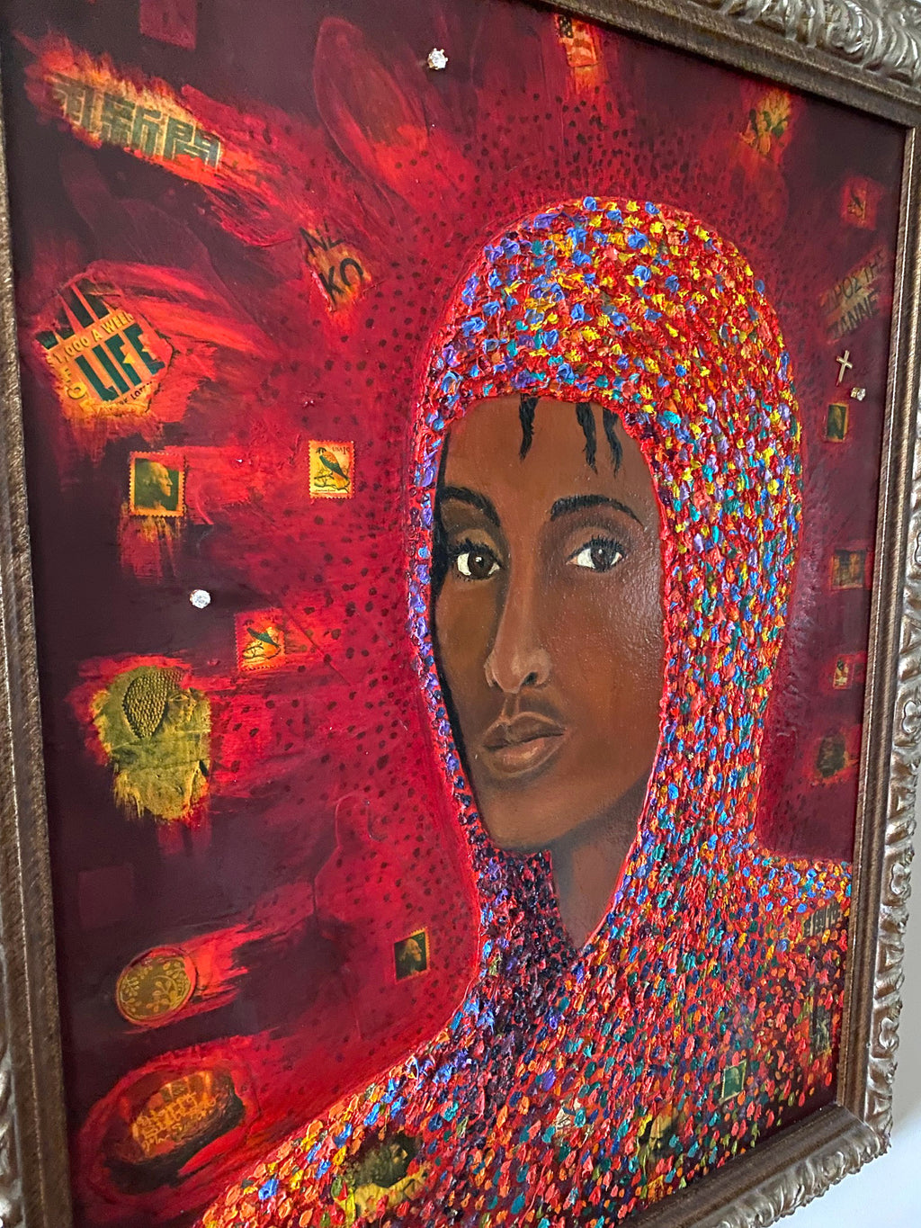 The Anointing, 2002 Oil and Mixed Media Found Objects on Canvas Stacy Stewart Smith