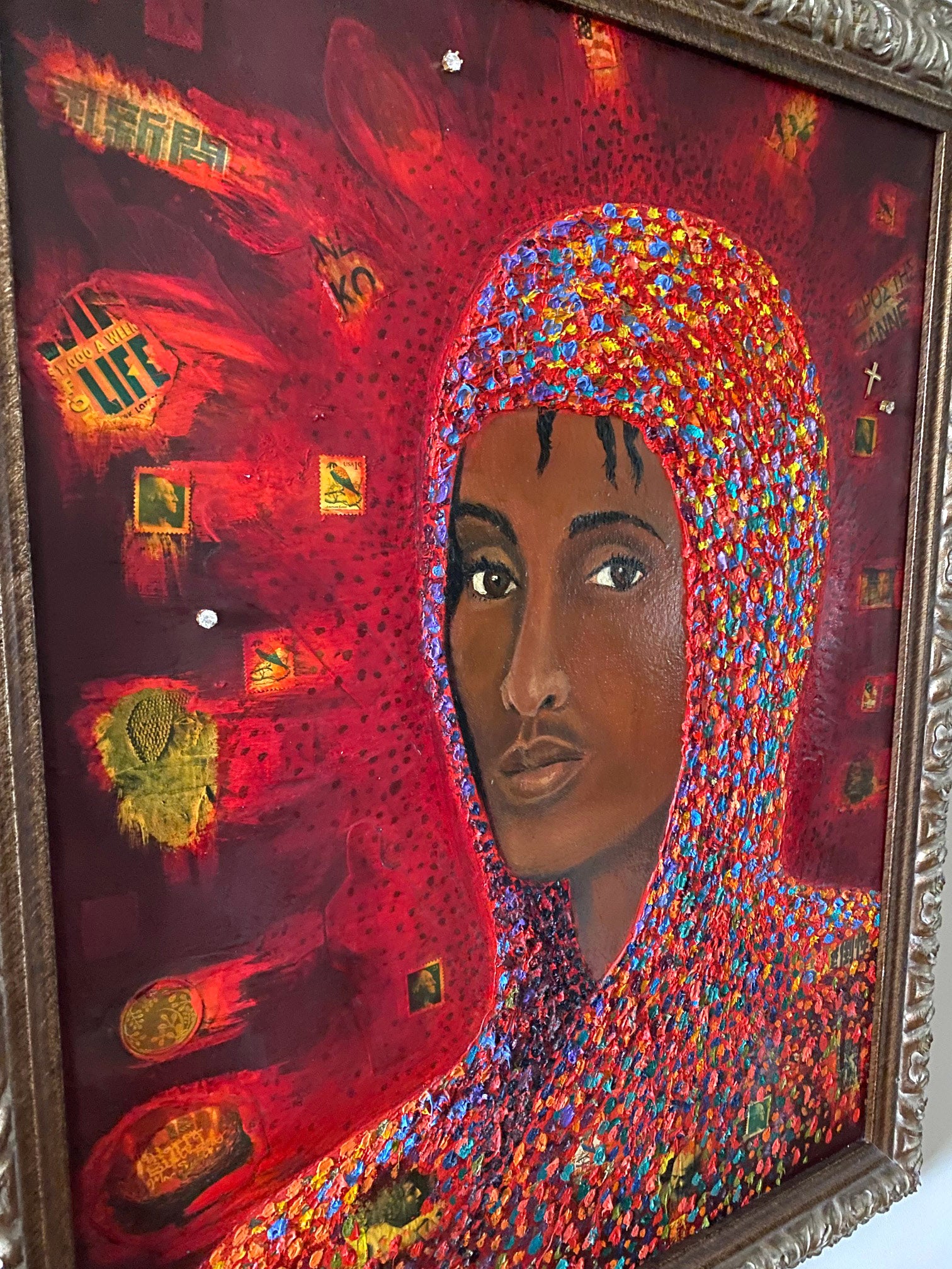 The Anointing, 2002 Oil and Mixed Media Found Objects on Canvas Stacy Stewart Smith