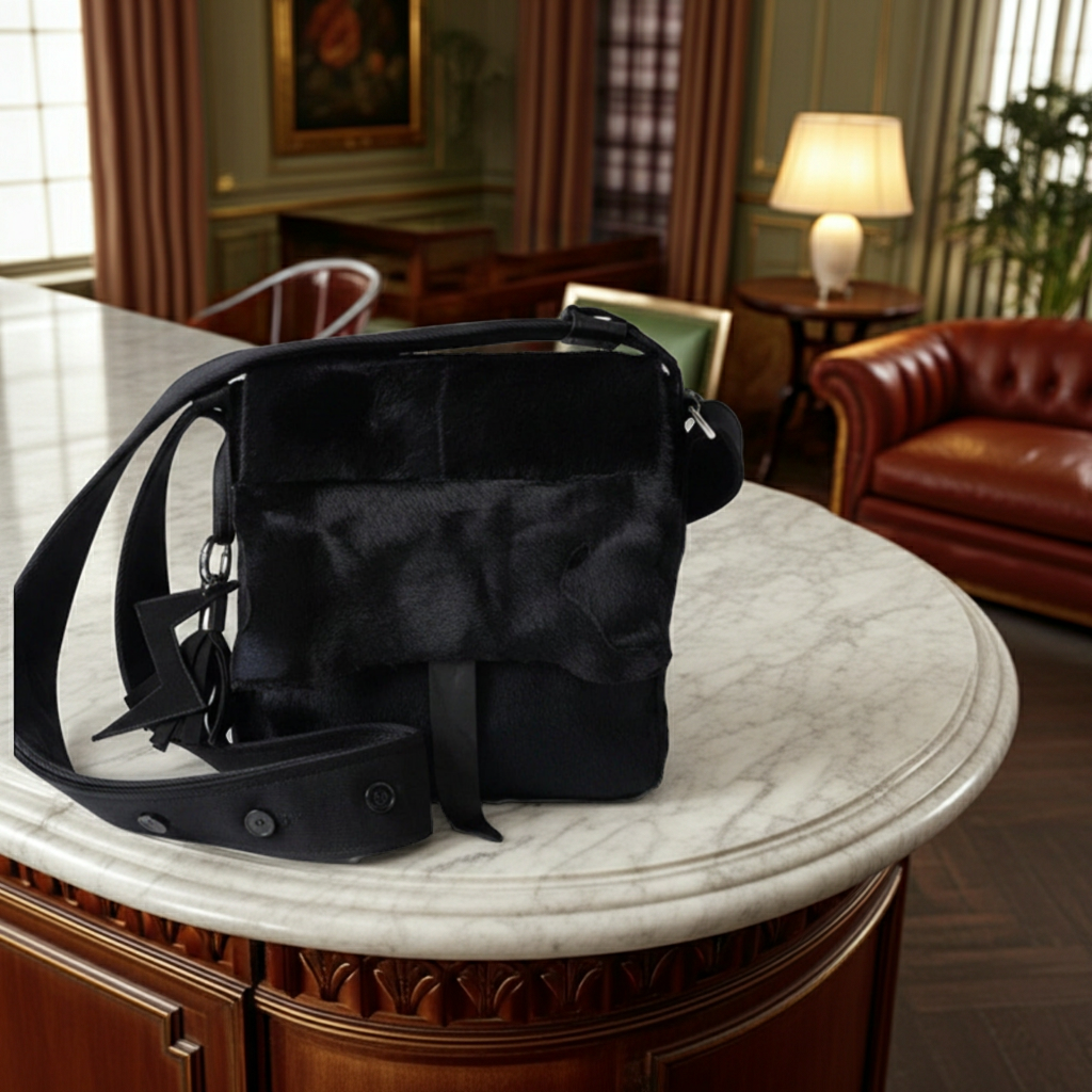 Stacy Stewart Smith Hair-On Calf Powder Messenger Bag