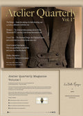 Information about Atelier Quarterly, Vol. I with cover of magaziinne showing Highland Gentry Tweed Jacket and other information from the La Belle Époque issue.