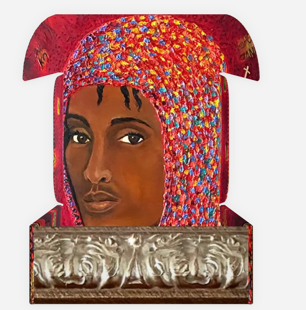The Anointing Note Card box frontal and right-side view with a self-portrait of Stacy Stewart Smith (he/him). 