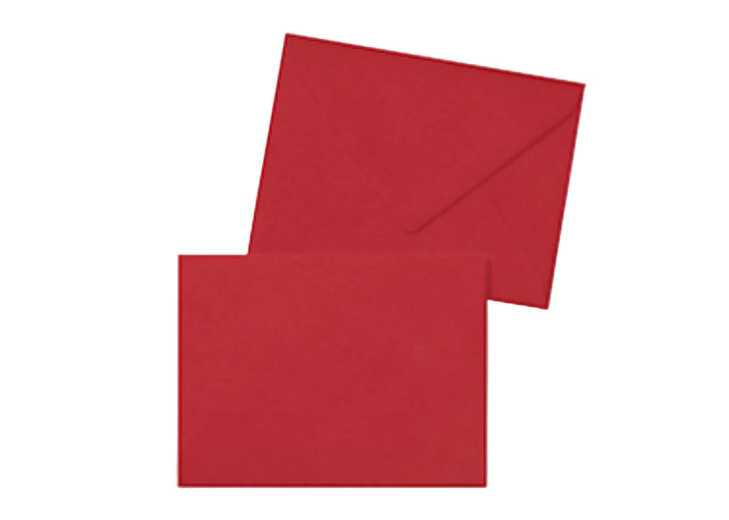 A product listing screenshot showing a colorful portrait art print with a white border, alongside red envelopes below on a white page.
