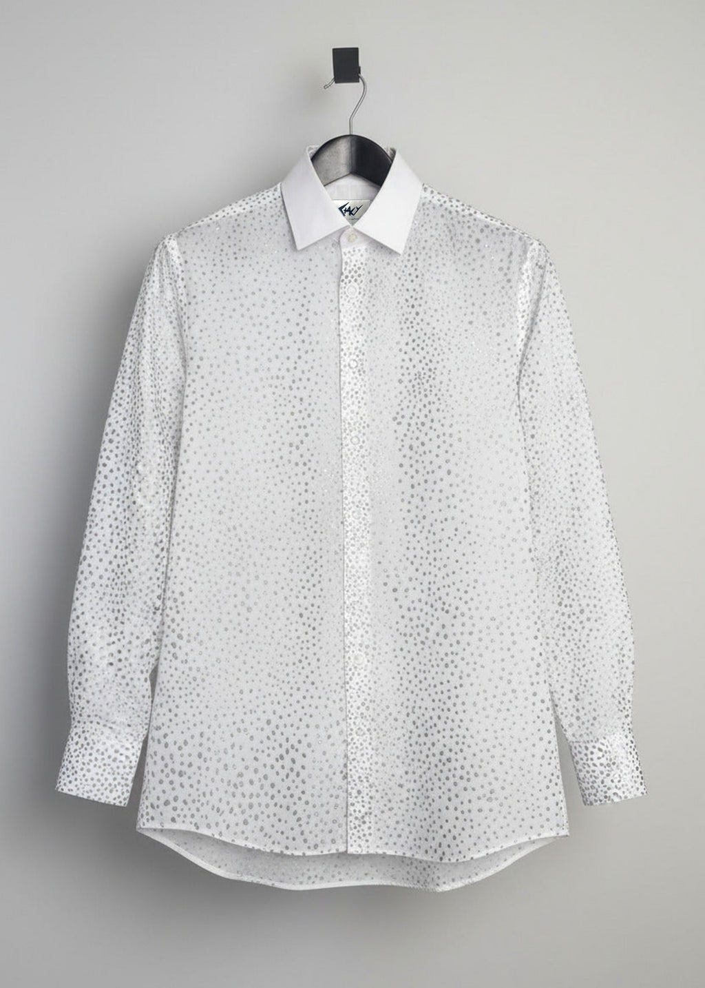 Stacy Stewart Smith Men's Silver Angels Hand-Painted Cotton Percale Dress Shirt — Wholesale 6-Pack