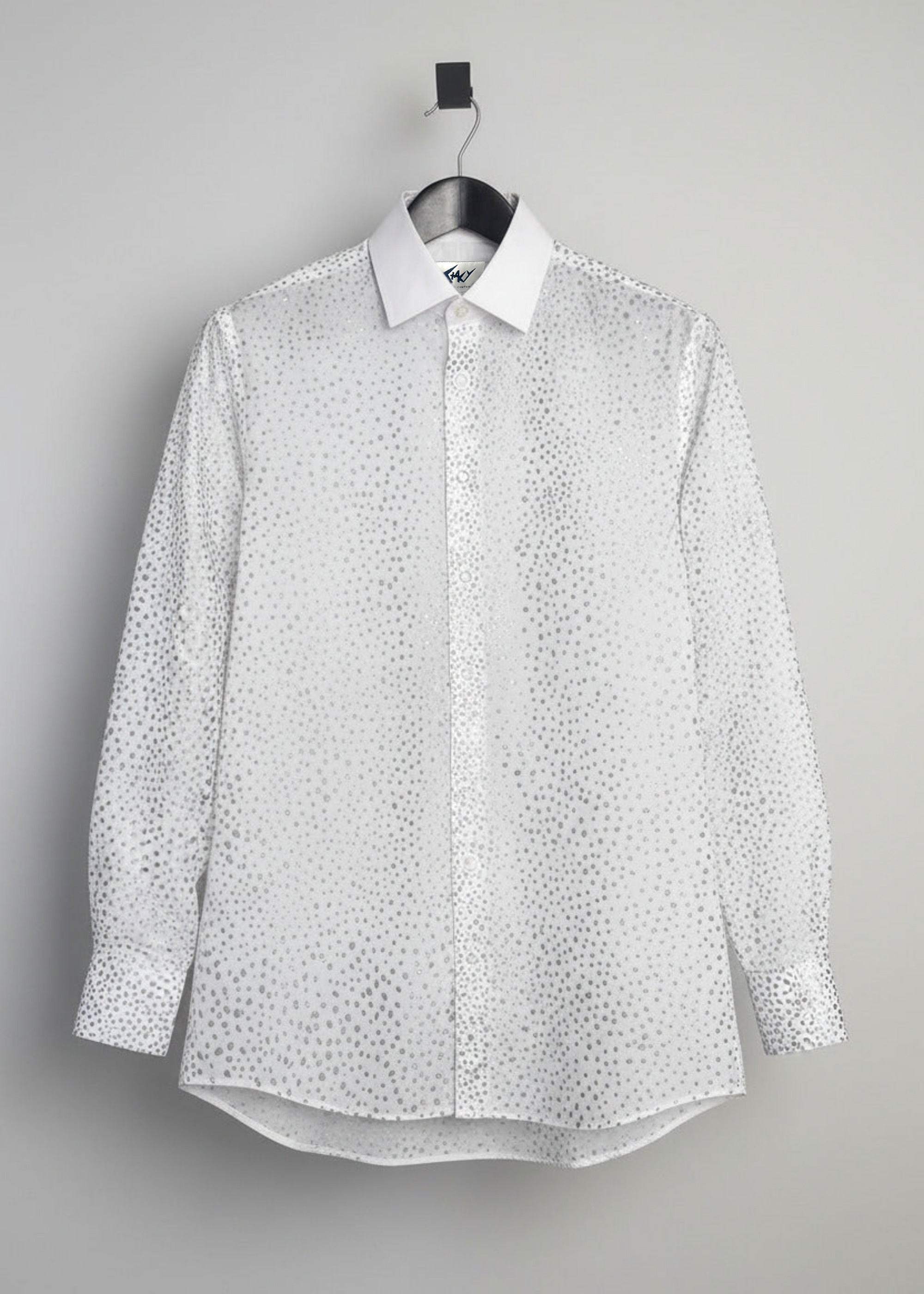 Stacy Stewart Smith Men's Silver Angels Hand-Painted Cotton Percale Dress Shirt — Wholesale 6-Pack