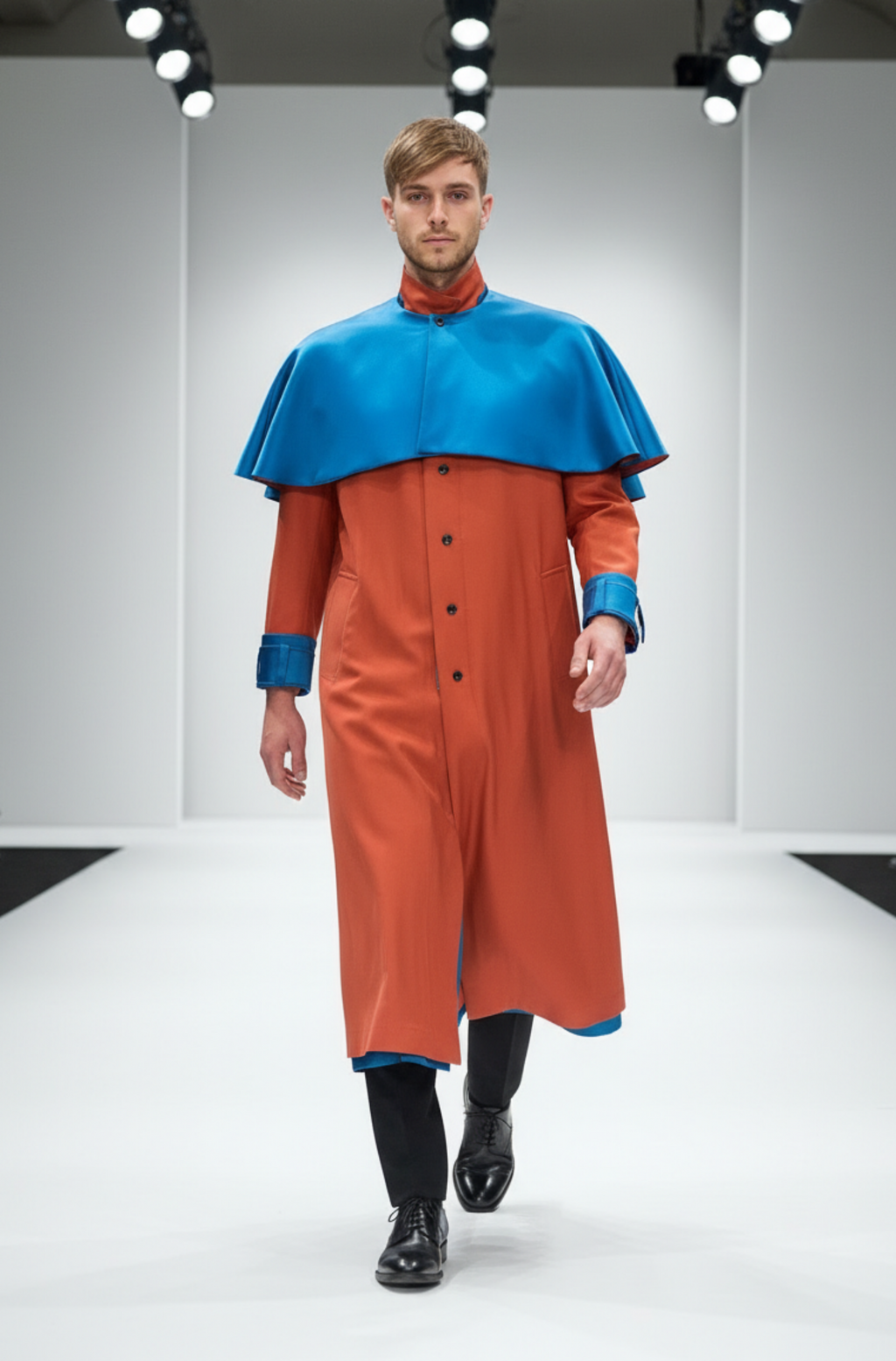 Baron Coat — Persimmon Runway Stride