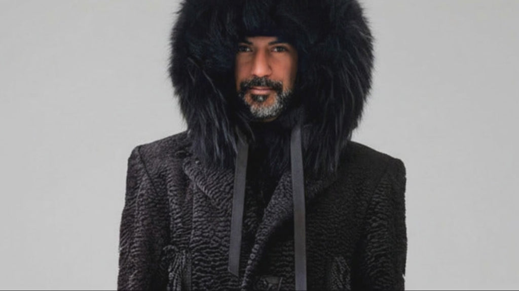 Stacy Stewart Smith Men's Grand Soir Expedition Coat with Detachable Raccoon Fur Hood